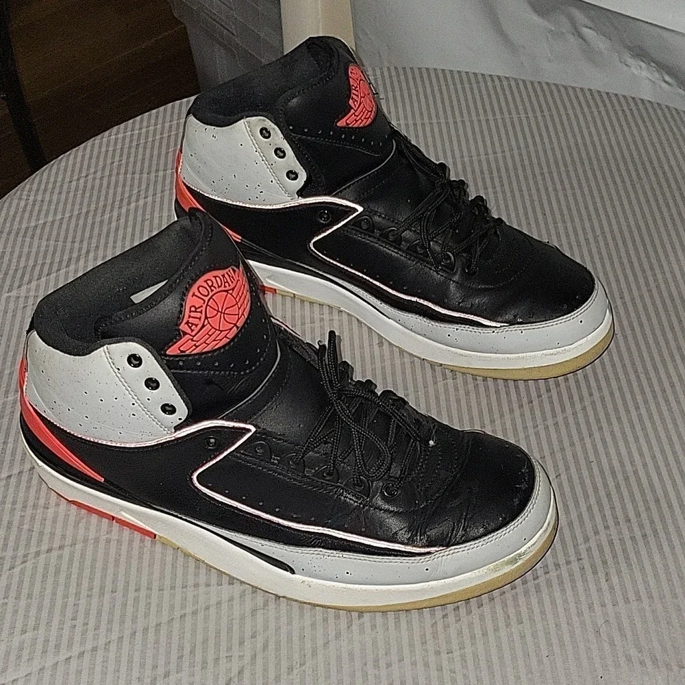 AIR JORDAN 2 Retro Infrared 23 Cement Vintage Basketball 11.5 90's Y2K Old Schoo